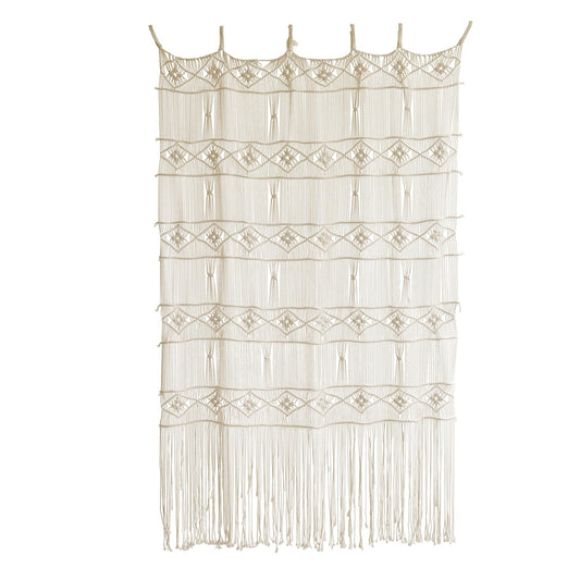 Macrame Curtains for Windows Panels Macrame Wall Hanging Doorway Curtain Craftsmanship Boho Home Wall Decor 52"x75"