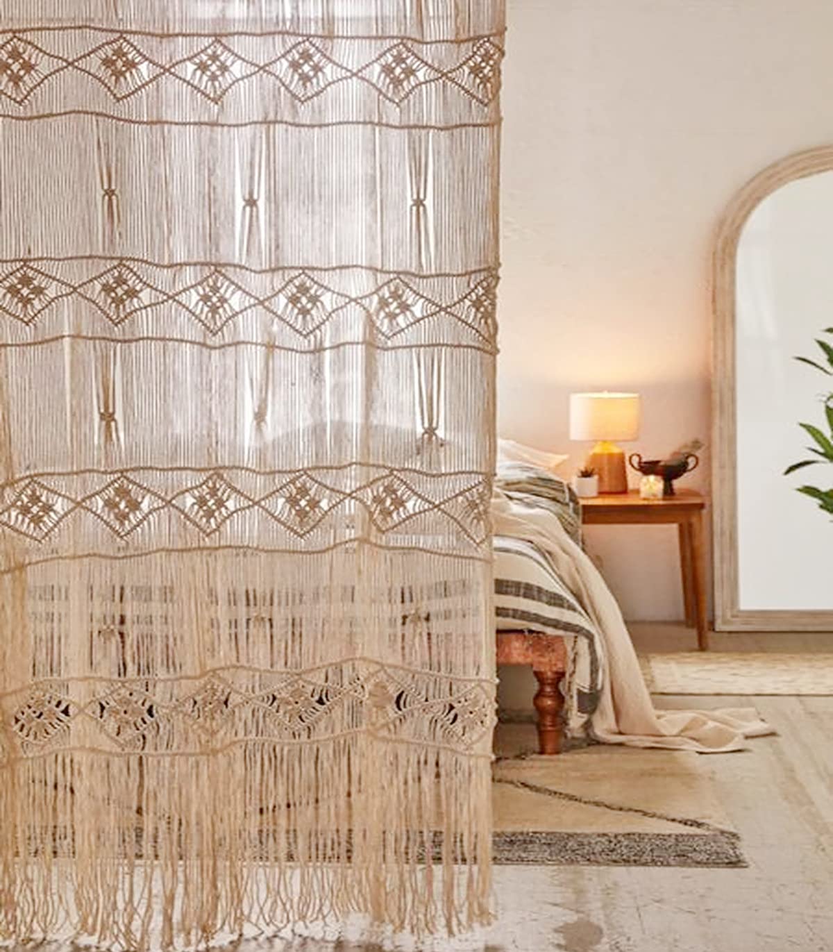 Macrame Curtains for Windows Panels Macrame Wall Hanging Doorway Curtain Craftsmanship Boho Home Wall Decor 52"x75"