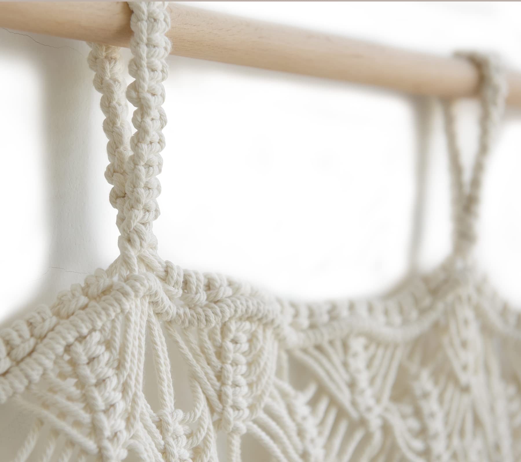 Macrame Valance Macrame Curtain for Window Doorway Macrame Wall Decor Handmade Craftsmanship Boho Home Decor 43" Wx 30" L