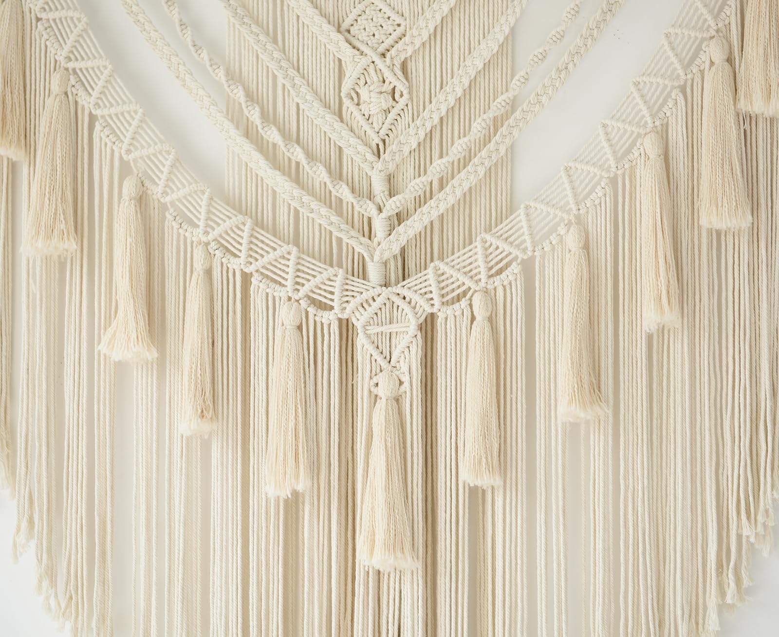 Large Macrame Wall Hanging 47" Wx 55" L Boho Wall Decor Wedding Bedroom Living Room Handmade Yarn Wall Art Craftsmanship Home Decor