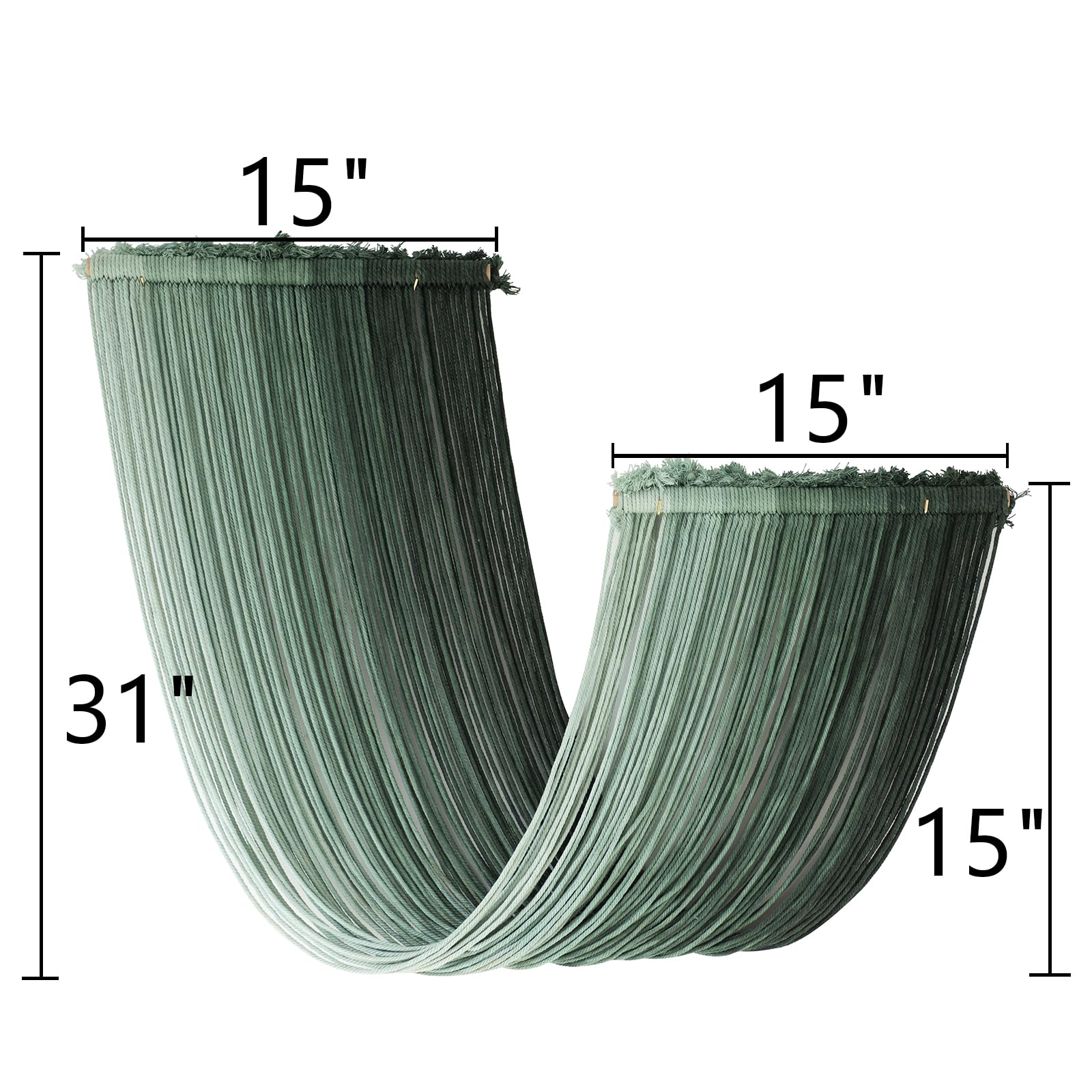 Macrame Wall Hanging Green Christmas Decortaions Boho Wall Decor Textile Tassel Cord Home Decor Bohemian Wall Art for Home Living Room Bedroom
