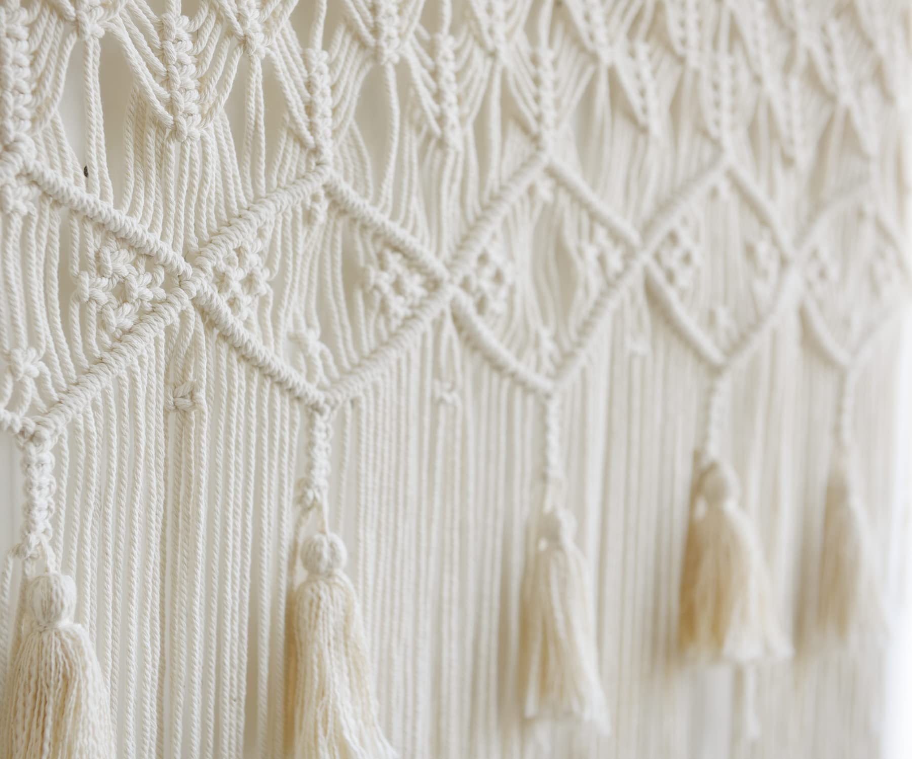 Macrame Valance Macrame Curtain for Window Doorway Macrame Wall Decor Handmade Craftsmanship Boho Home Decor 43" Wx 30" L