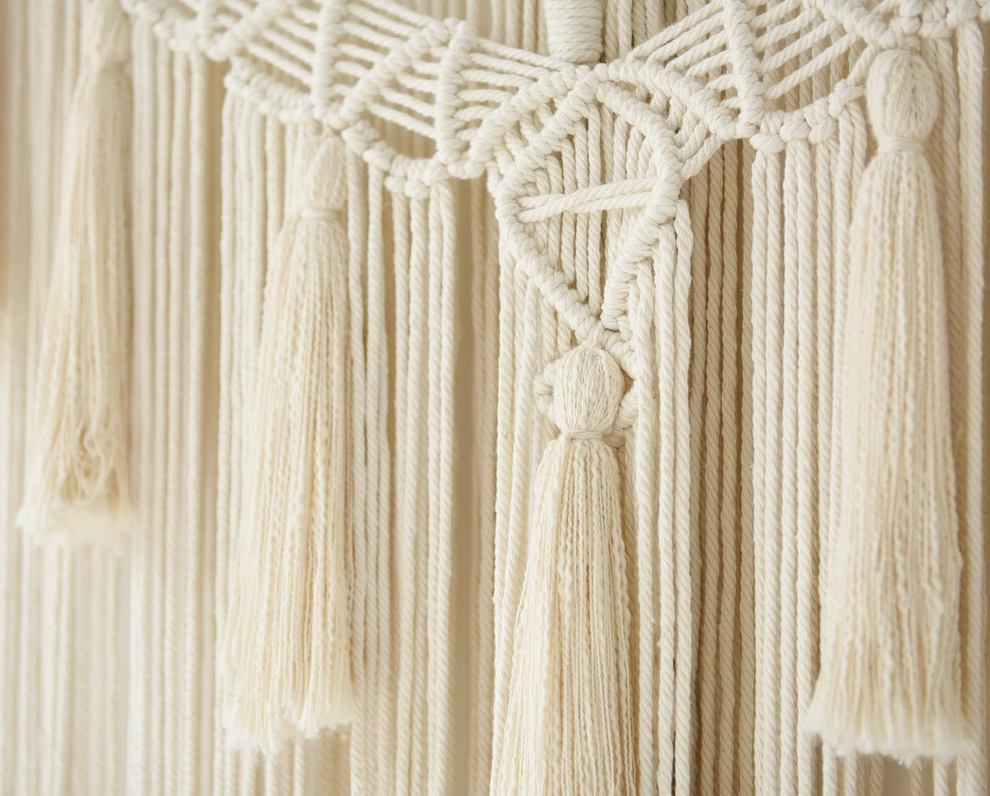 Large Macrame Wall Hanging 47" Wx 55" L Boho Wall Decor Wedding Bedroom Living Room Handmade Yarn Wall Art Craftsmanship Home Decor