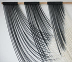 Macrame Wall Hanging Black And White Dip Dyed Large Fiber Wall Art Macrame Wall Decor Boho Bedroom Living Room Wall Decor,59" W x 33" L