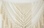 Macrame Wall Hanging 31" Wx 39" L Ivory Small Macrame Wall Decor Boho Handmade Yarn Wall Art Craftsmanship Home Decor Christmas