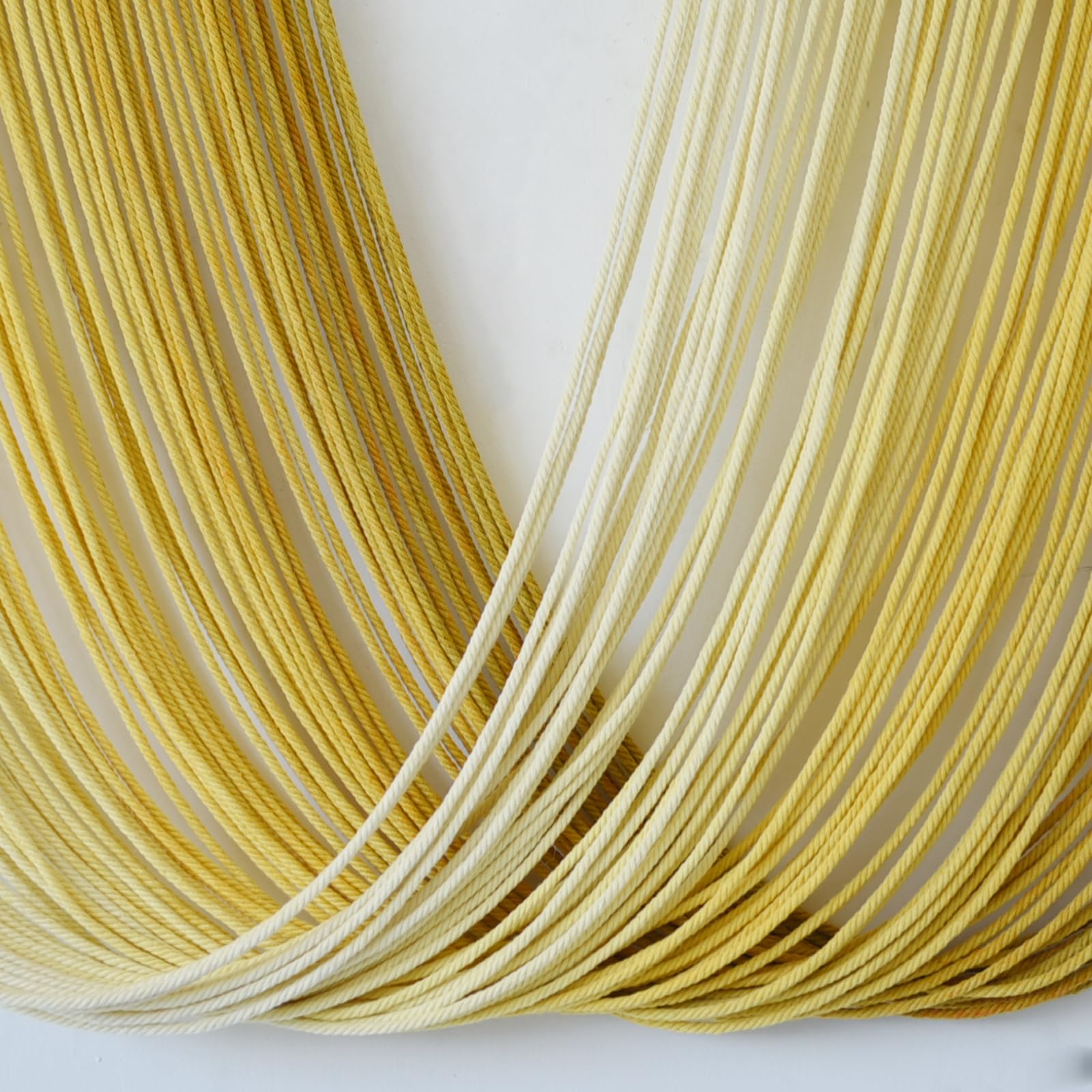 Macrame Wall Hanging Yellow Dip Dyed Yarn Macrame Wall Decor Fiber Wall Art Boho Wall Decor  Bedroom Living Room 15.7" Wx 47.2" L