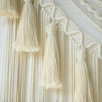 Macrame Wall Hanging 31" Wx 39" L Ivory Small Macrame Wall Decor Boho Handmade Yarn Wall Art Craftsmanship Home Decor Christmas