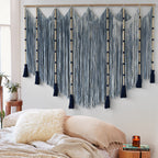 Macrame Wall Hanging Blue dip dye Handcrafted Decorative