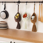 Macrame Basket Decor Set of 3 Boho Basket Decor for Home