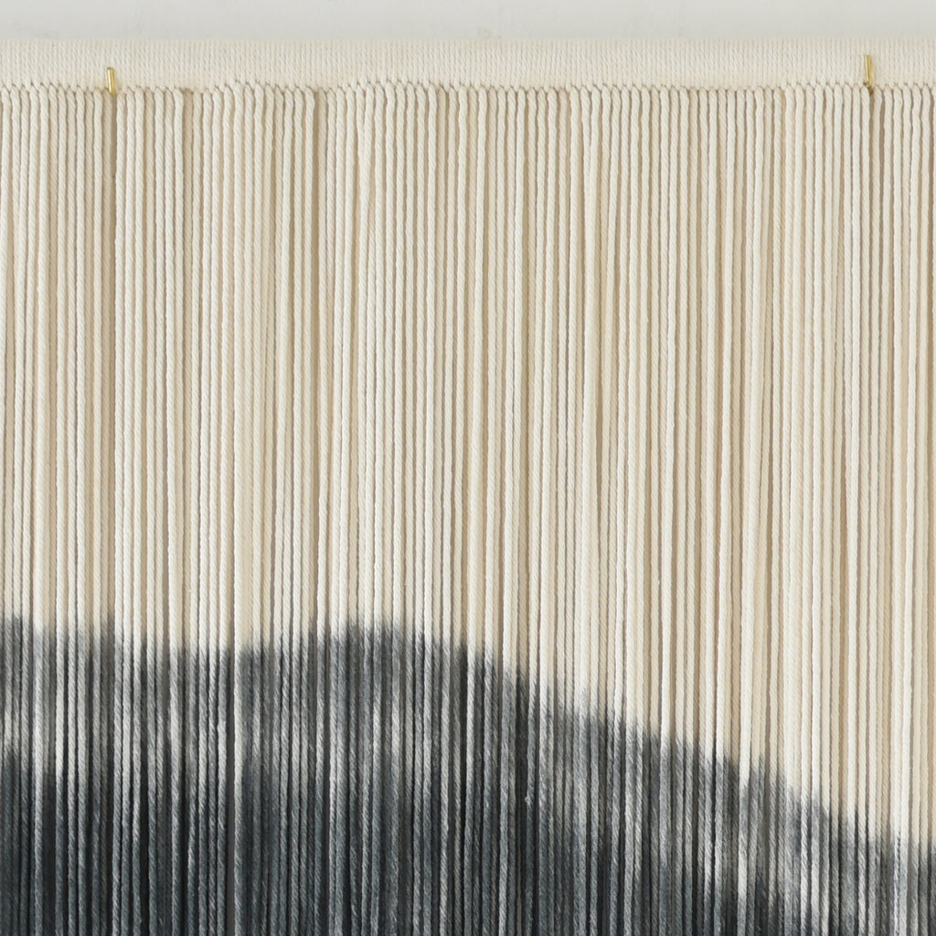 Large Macrame Wall Hanging Boho Dip Dye Black