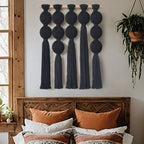 Macrame Wall Hanging Black Boho Wall Art