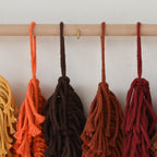 Jakalin Macrame Wall Hanging Leaf Colorful Yarn Feathers Boho Wall Decor