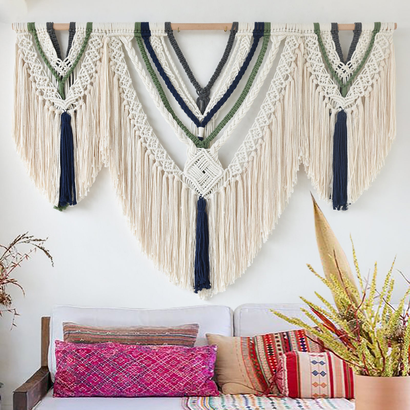Macrame Wall Hanging Handwoven Boho Wall Decor