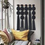 Macrame Wall Hanging Black Boho Wall Art