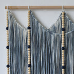Macrame Wall Hanging Blue dip dye Handcrafted Decorative