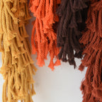 Jakalin Macrame Wall Hanging Leaf Colorful Yarn Feathers Boho Wall Decor
