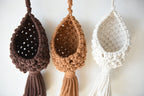 Macrame Basket Decor Set of 3 Boho Basket Decor for Home