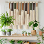 Boho Home Decor Handmade Cotton Fiber Art