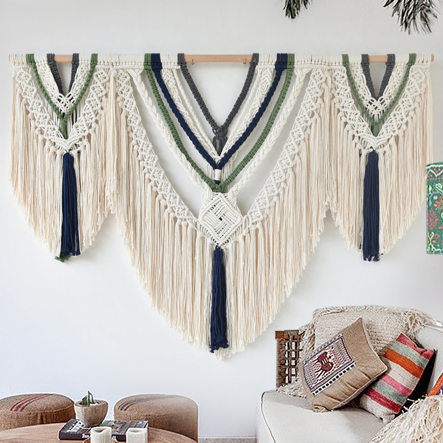Macrame Wall Hanging Handwoven Boho Wall Decor