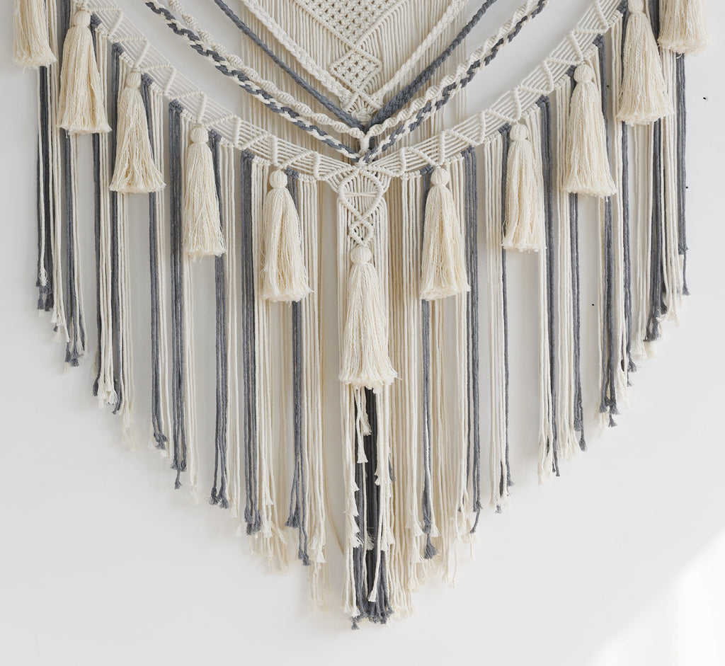 Macrame Wall Decor Panels Handmade Wall Art Home Living Room Bedroom Decor