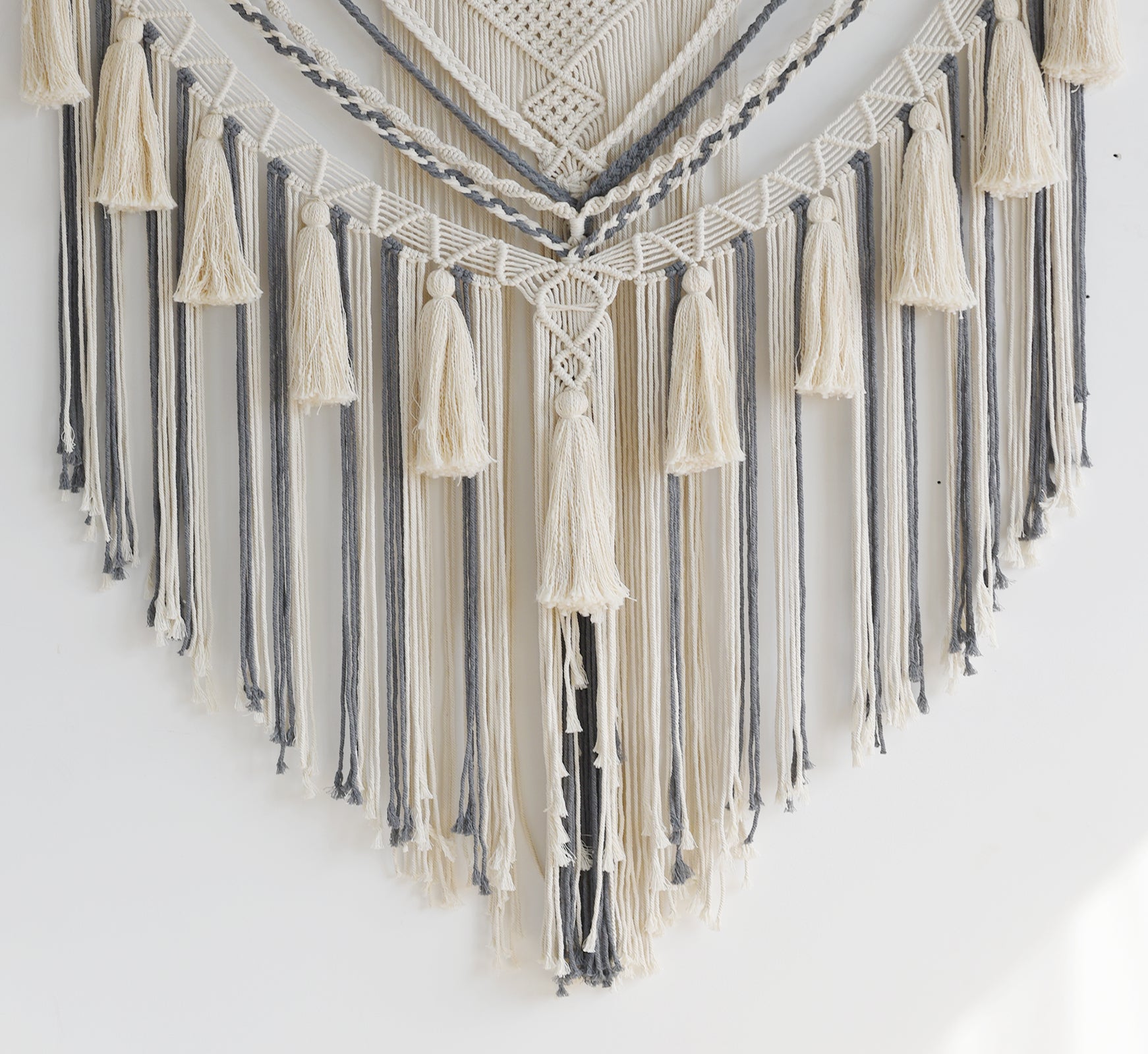 Macrame Wall Decor Panels Handmade Wall Art Home Living Room Bedroom Decor