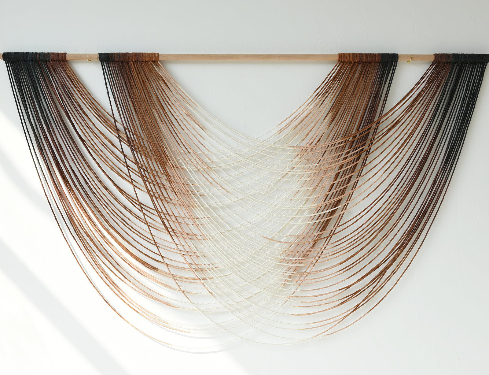 Macrame Wall Hanging Dip Dyed Large Fiber Wall Art Macrame Wall Decor Boho Bedroom Living Room Wall Decor,59" W x 35" L