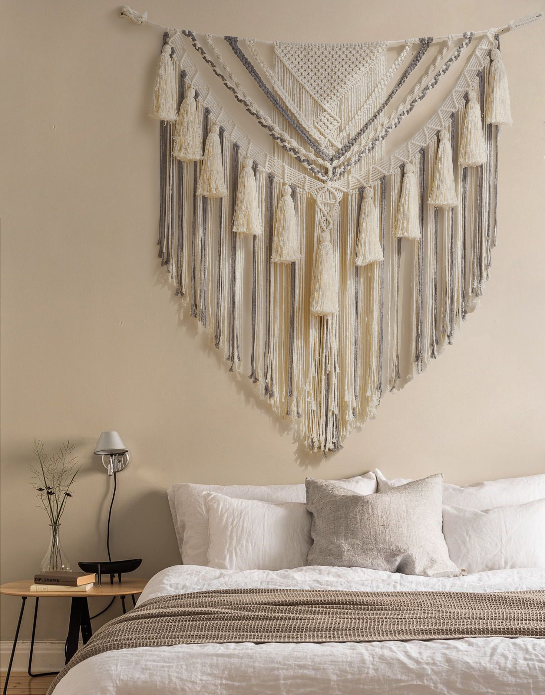 Macrame Wall Decor Panels Handmade Wall Art Home Living Room Bedroom Decor