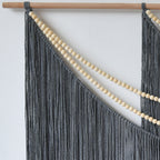 Macrame Wall Decir Large Grey Fiber Yarn Wall Art