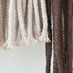 Macrame Wall Hanging Geometric Dip Dyed Brown Red Dark Brown