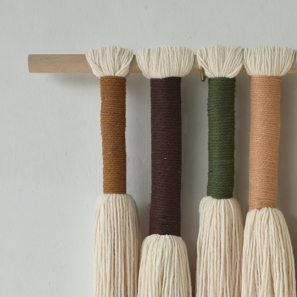 Boho Home Decor Handmade Cotton Fiber Art