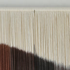 Macrame Wall Hanging Geometric Dip Dyed Brown Red Dark Brown