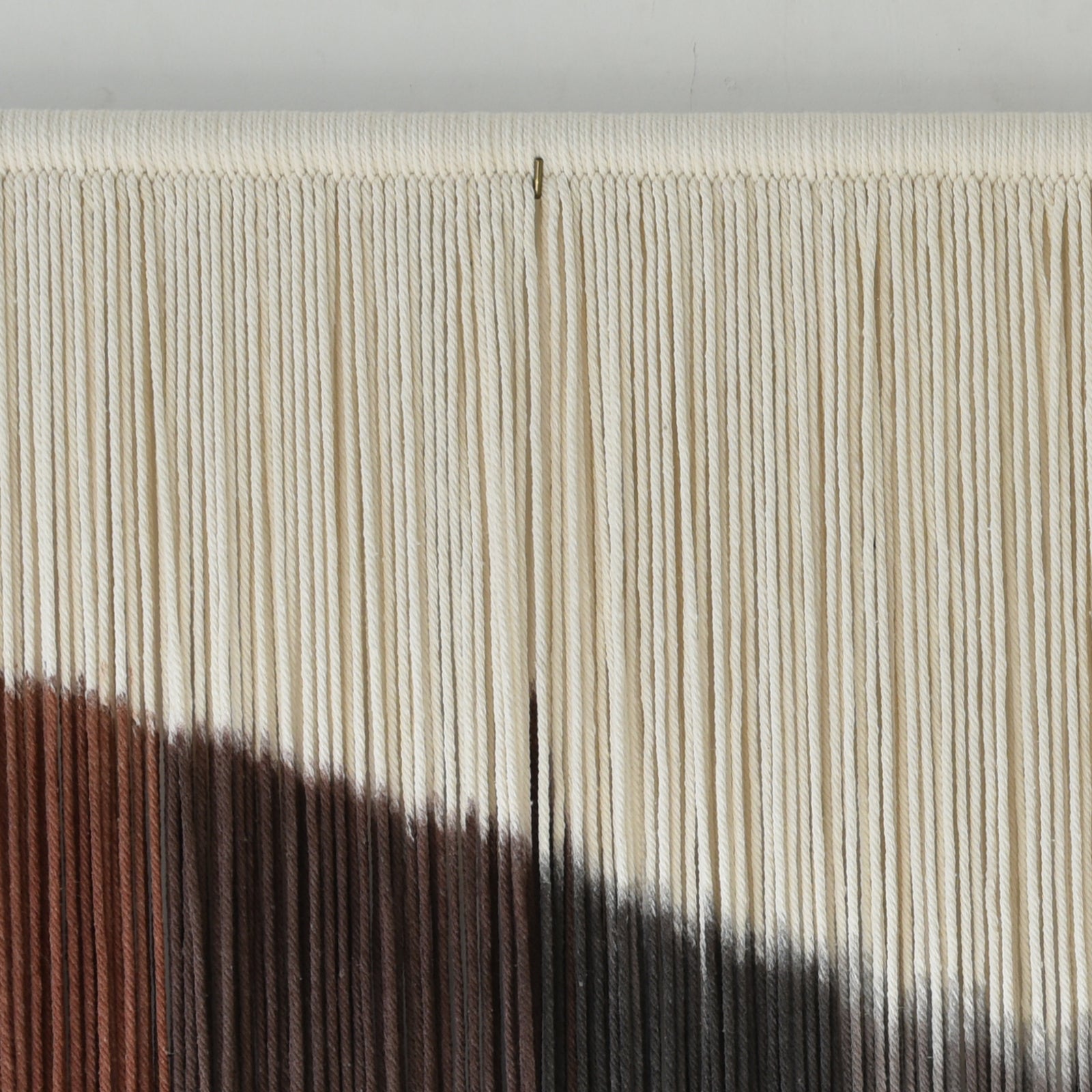 Macrame Wall Hanging Geometric Dip Dyed Brown Red Dark Brown