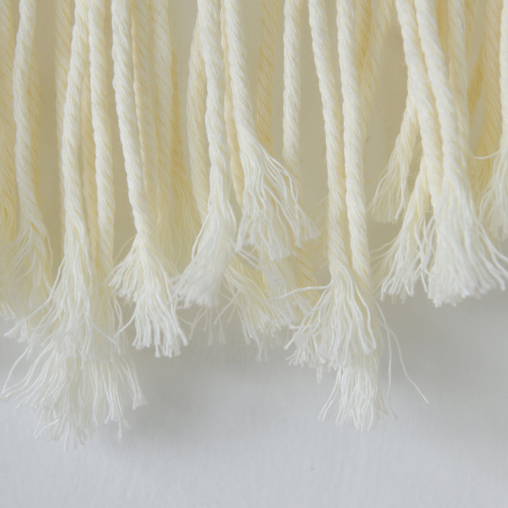 Macrame Wall Hanging Yarn Tassel Handmade Ivory
